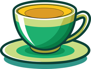 Cup of tea on transparent background