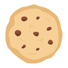 Obraz premium Chocolate Chip Cookie Illustration