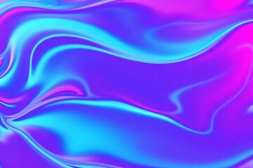 Obraz premium Dynamic Flowing Liquid Gradient with Metallic Shimmer in Neon Turquoise, Violet, and Deep Magenta – Abstract Organic Wave Shapes HD Background