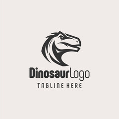 Unique Dinosaur Shape Logo Design