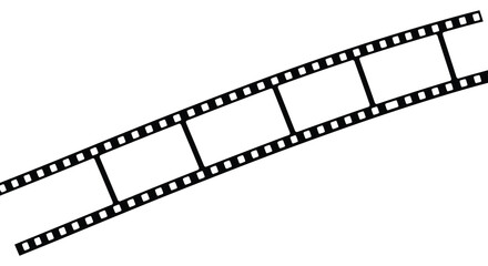 A simple black and white illustration of a film strip frame