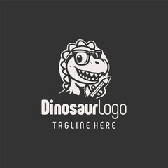 Distinctive Black White Dinosaur Branding