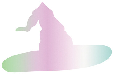 Pastel Gradient Witch Hat Illustration