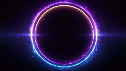 Obraz premium Abstract neon circle design