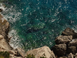 Bay in the crystal clear sea