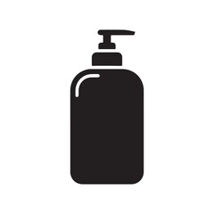 Fototapeta premium Sleek Black Pump Bottle Icon for Liquid Dispenser