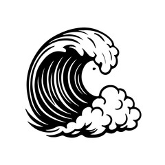 Stylized Ocean Wave Line Art Illustration

Black & White Japanese-Inspired Wave Drawing

Minimalist Sea Wave Graphic with Foam Detail