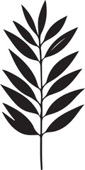 An illustrative vector graphic shows a dark silhouette of a plant stem with pointed leaves on either side. The image has been submitted to Adobe Stock as a vector image.