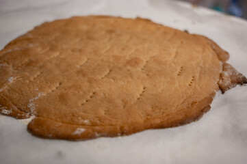 Baked Honey Cake Layers Close-Up