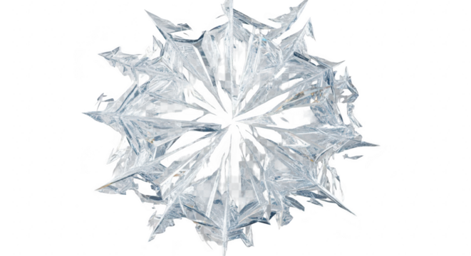 Abstract starburst splash of clear liquid against a black background