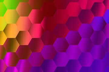 Colorful Hexagon Gradient Background Abstract Geometric Design Pattern Backdrop