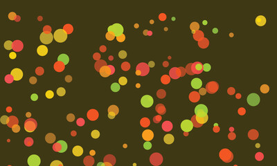 Abstract design with overlapping circles in warm color palette background