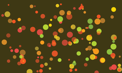 Abstract composition with brown background and colored circles modern design