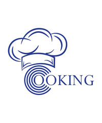 Chef Hat Logo Vector Cooking and Restaurant Brand Identity Illustration