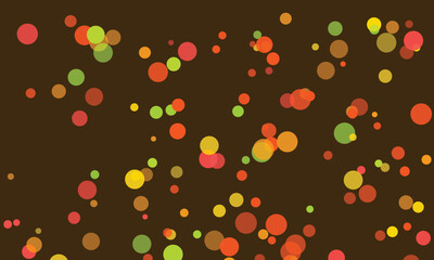 Abstract geometric composition with circles on a dark brown background backdrop