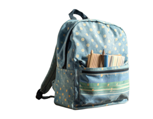 Casual Student Schoolbag Flat Position PNG