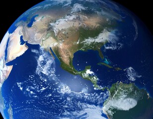 Earth globe, detailed view