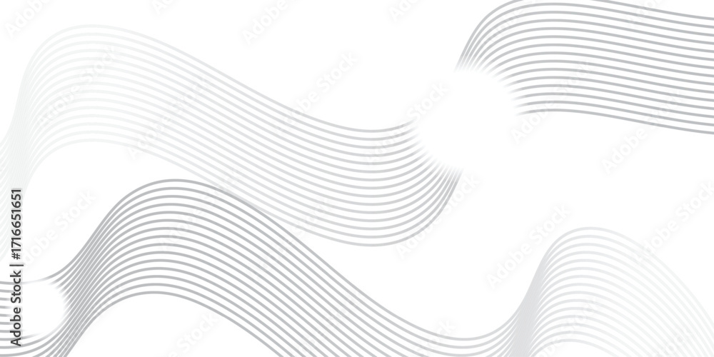 Fototapete grey white abstract background with flowing particles. digital future technology concept. vector ill