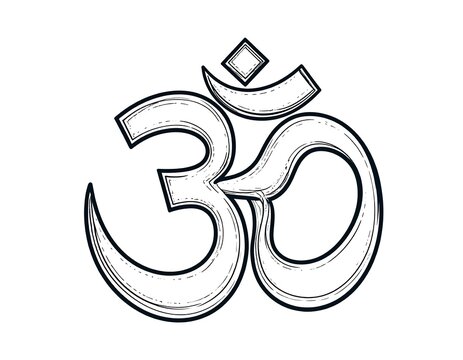 Ornamentation of Om symbol