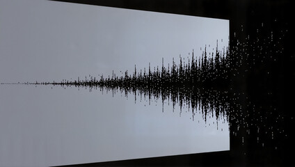 Sound wave graph black background digital art