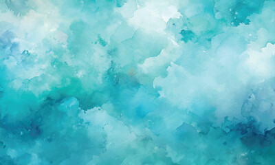 Light Blue Watercolor Sky Cloud Abstract Artistic Background