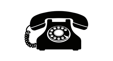 Vintage communication with classic rotary dial phone for retro design, offering nostalgia and connection to simpler times, ideal for historical projects
