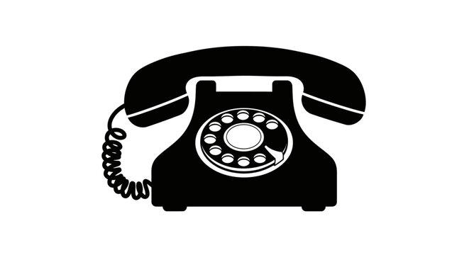 Vintage communication with classic rotary dial phone for retro design, offering nostalgia and connection to simpler times, ideal for historical projects