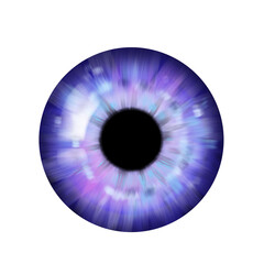 Purple Eye Iris, realistic illustration, transparent background png