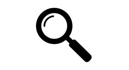 Find answers easily with this crisp magnifying glass graphic, perfect for websites, apps, and print designs needing a search icon or investigative concept