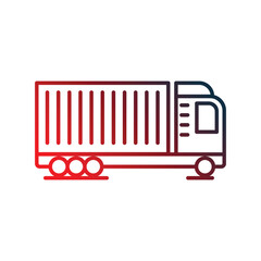 Container icon with white background vector stock illustration