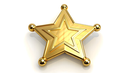 3d golden star
