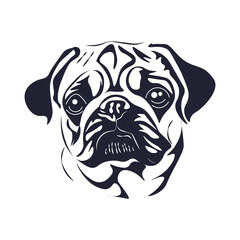 Dog Face Vector Design