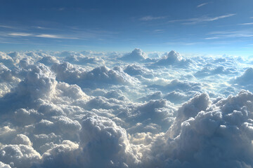 Clear blue color sky with white cloud background