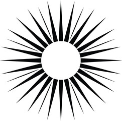 Obraz premium Sunburst Illustration Isolated on Transparent Background Abstract Art Design Vector