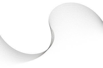 Particle wave, curved dot gradient creating flowing abstract structure. Concept of digital connection, science, innovation, and modern virtual background.