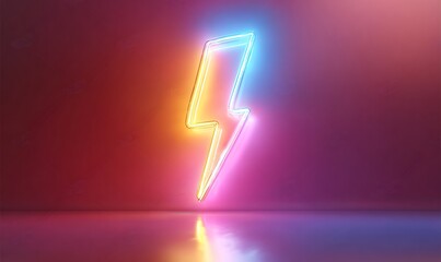 Glowing neon number seven sign with bright 3D light design