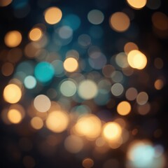 A captivating bokeh effect showcases a myriad of colorful, out-of-focus light spots against a dark background.
