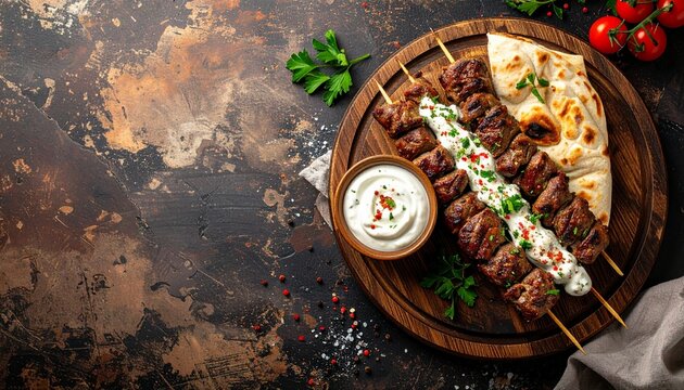 Iskender Kebab mit Joghurt und Sauce