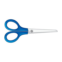 Blue Handled Scissors on White Cut, Craft, and Create with Precision