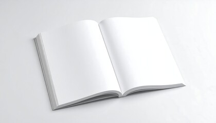 Open book on white surface