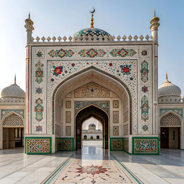 darbar sharif entrance gate decorated with traditi