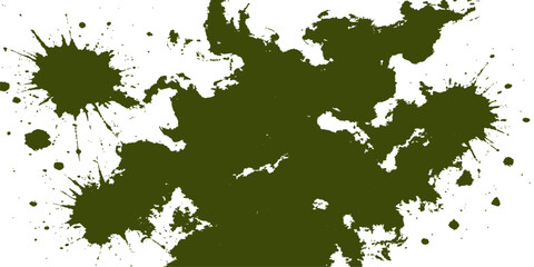 Obraz premium Green paint splashes on a grunge paper texture background with a vector map of Europe