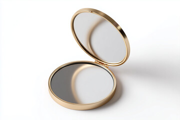 A mirror, 3D render, isolated on a white background.