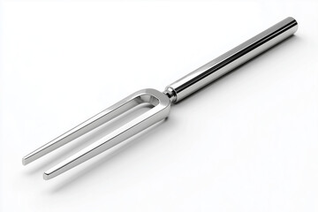 A tuning fork, 3D render, isolated on a white background.