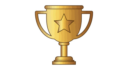 Illustration of a golden trophy with a star, symbolizing achievement and success
