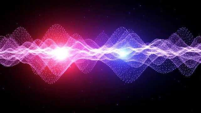 Digital Harmonization A Convergence of Light and Sound, Blending Vibrant Colors in a Fluid, Rhythmic Motion of Technological Fusion