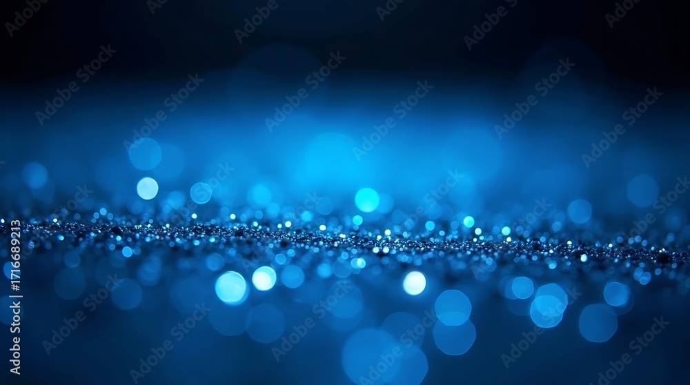 Aufkleber abstract blue glitter background. a shimmering and sparkling texture with bokeh light, perfect for c