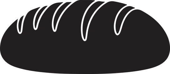 Loave icon balck and white in silhoette white background.
