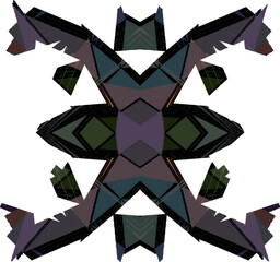 black and white star