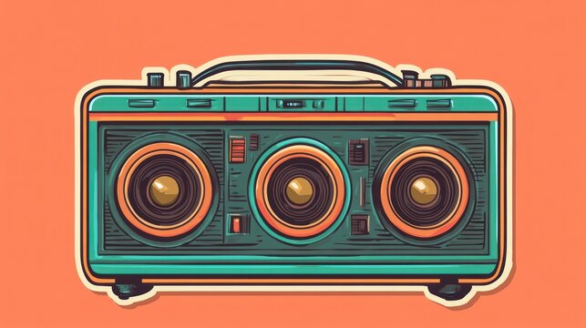 Vintage Boombox: A Retro Music Icon